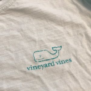 Vineyard Vines M ls tee- sea foam with teal